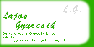 lajos gyurcsik business card